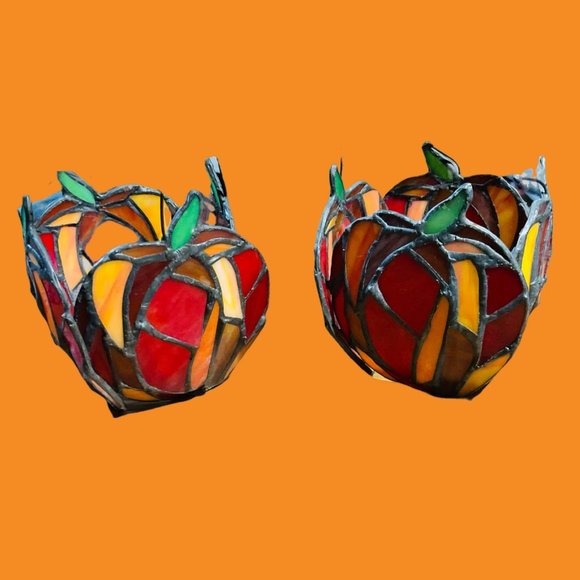 Accents Stained Glass Apple Votive Candle Holders Poshmark